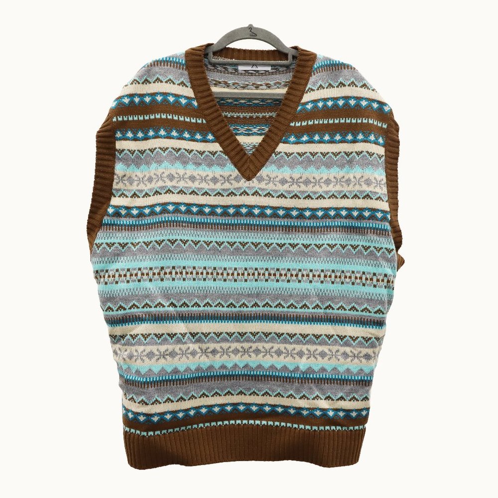Acon Studio Ethnic Patterned Knit Vest